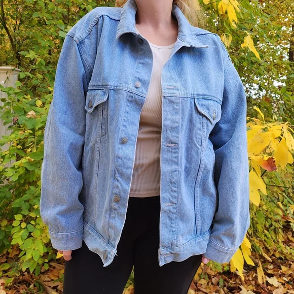 Vintage Pepsi Soda Pop Light Wash Denim Jean Jacket - Picture 3 of 7